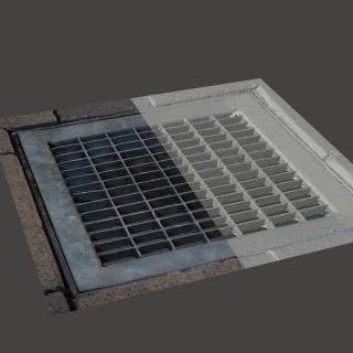3D scan of manhole cover